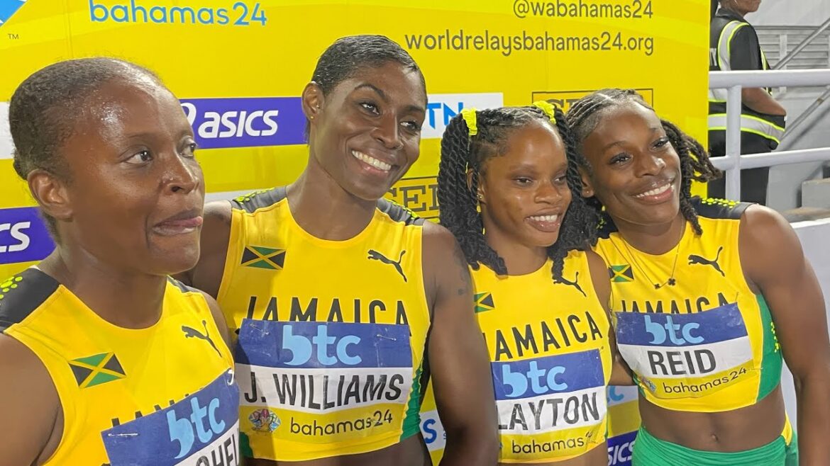 Alana Reid and Tia Clayton Lead Jamaica 4x100 to Olympic Qualifying Spot at 2024 World Relays