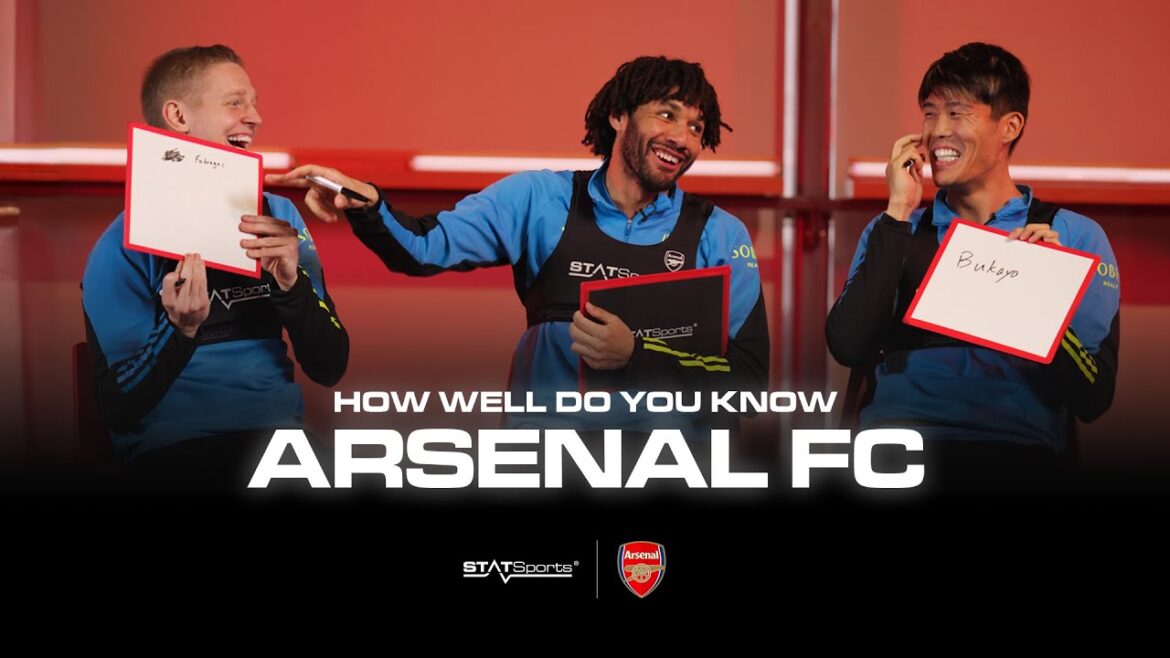 Zinchenko, Tomiyasu, and Elneny take on the Arsenal Trivia Quiz |  STATSports