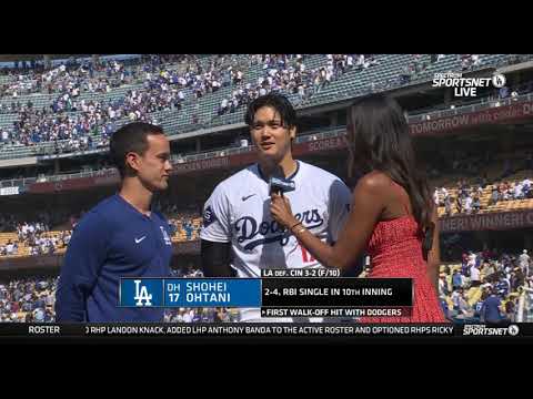 Shohei Ohtani on First Walk-off hit as a Dodger Dodgers Postgame interview 5/19/24
