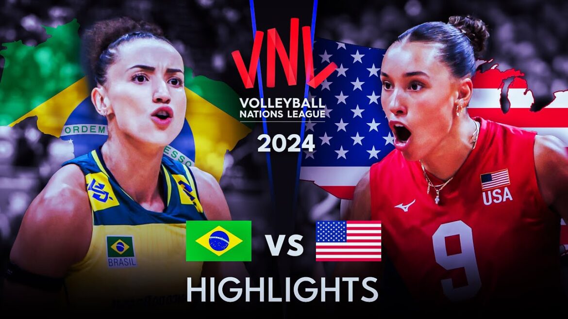 🇧🇷 BRAZIL vs USA 🇺🇸 | Highlights | Women’s VNL 2024 🇧🇷 BRAZIL vs USA 🇺🇸 | Highlights | Women's VNL 2024
