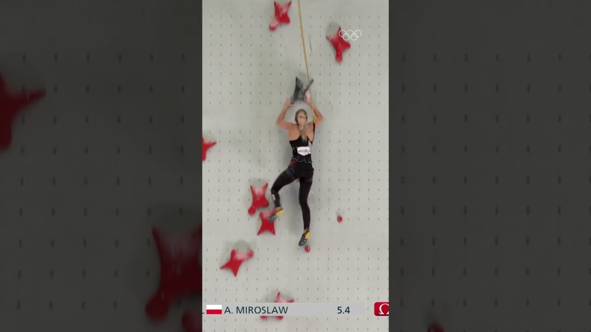 Aleksandra Miroslaw at Tokyo 2020... Literally spiderwoman.🕷#OlympicQualifierSeries