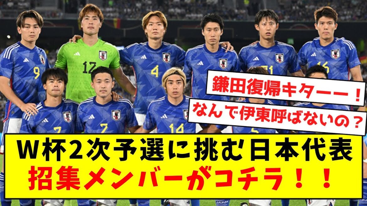 [Breaking News]Here are the members of the Japanese national team who will take on the second round of the World Cup qualifiers!!