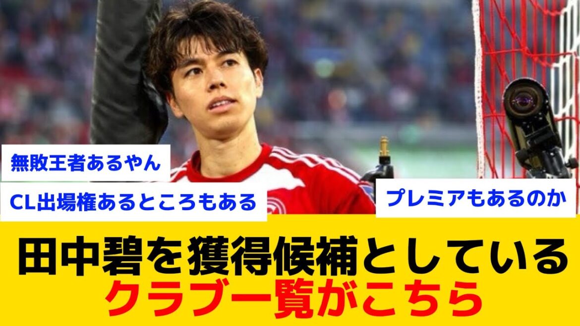 [Transfer]Here is a list of multiple clubs targeting Ao Tanaka