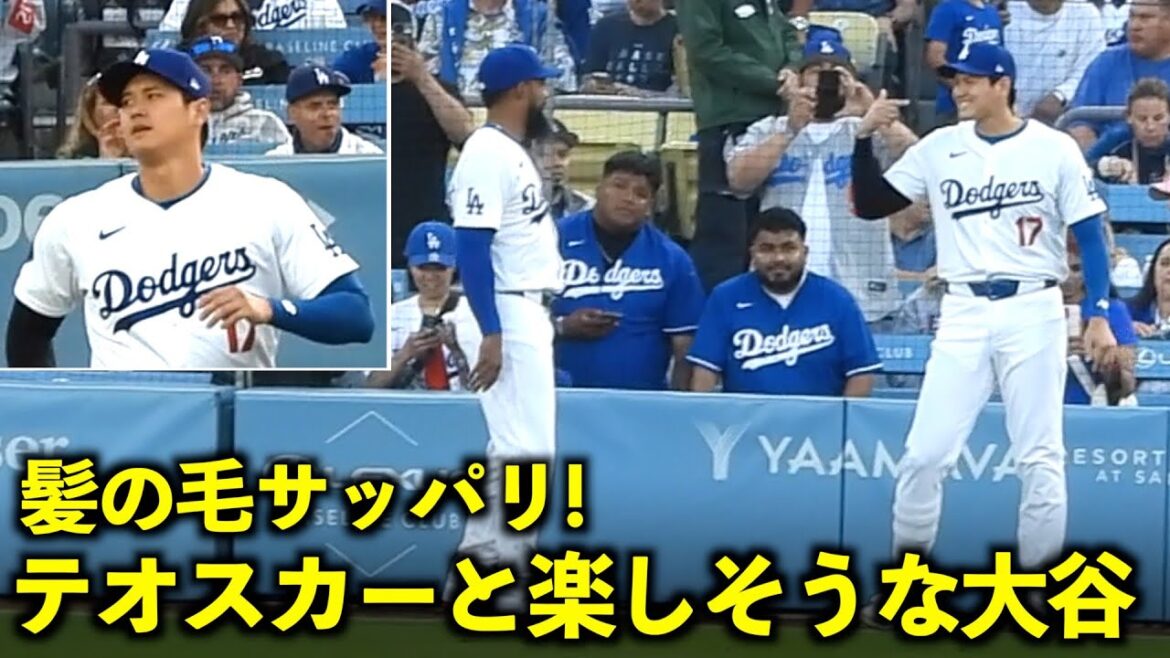 Shohei Ohtani has a refreshing new look! He talks happily with Teoscar![Local video]Game 1 of the Dodgers vs Rockies on June 1st