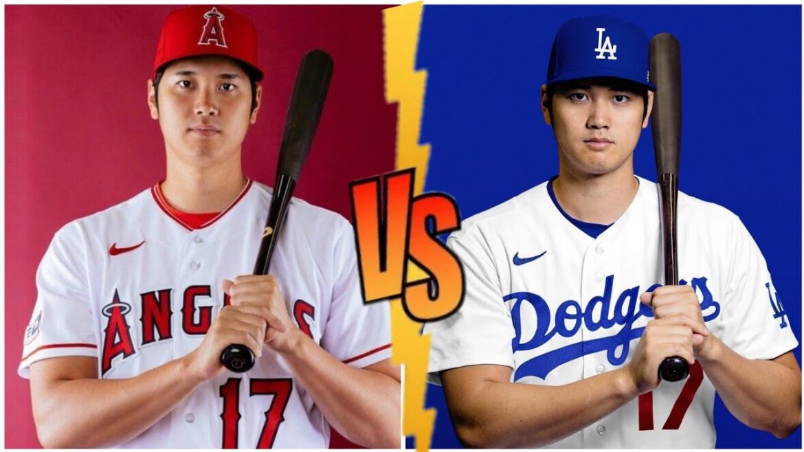 Shohei Ohtani in Angels vs Dodgers Gear ⚾💕