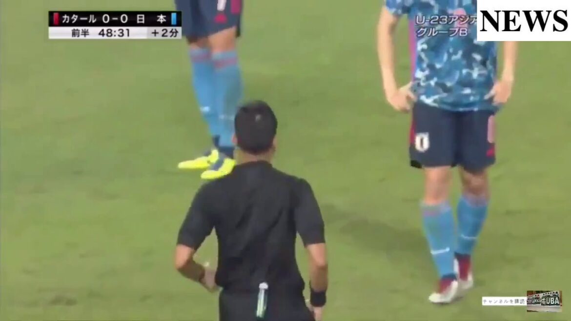 Japan vs Qatar "Questions over VAR decision, midfielder Ao Tanaka sent off" Football AFC U-23 Championship 2020/01/15
