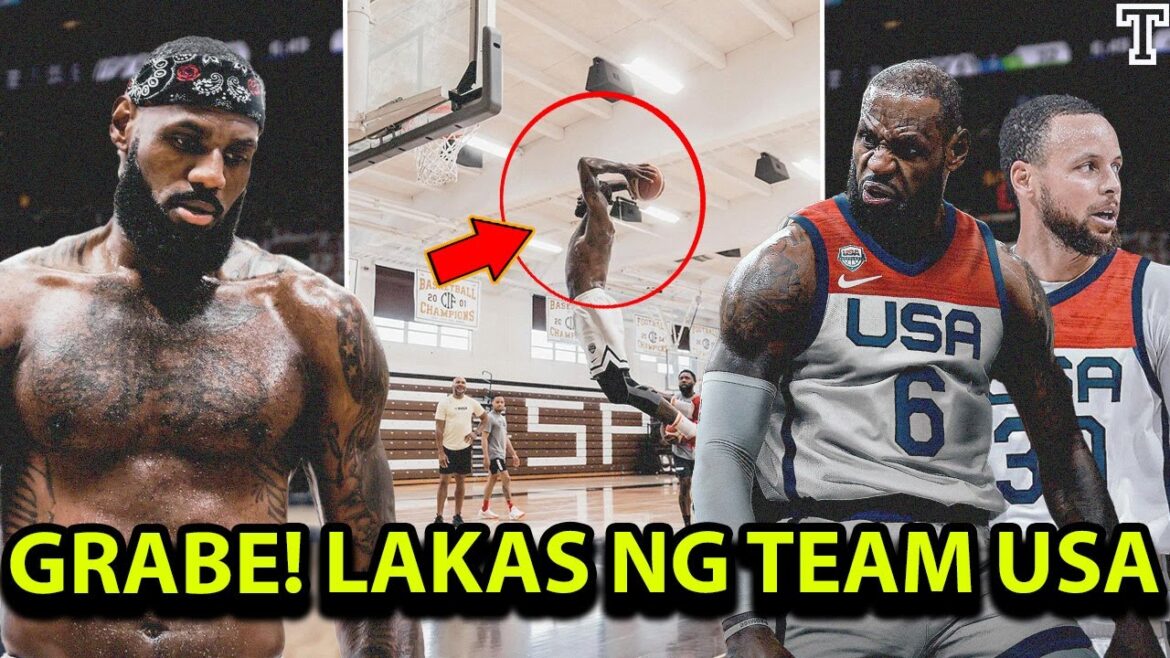 The power of "TEAM USA 2024 PARIS OLYMPICS!"  , The intensity of Lebron James' preparation!