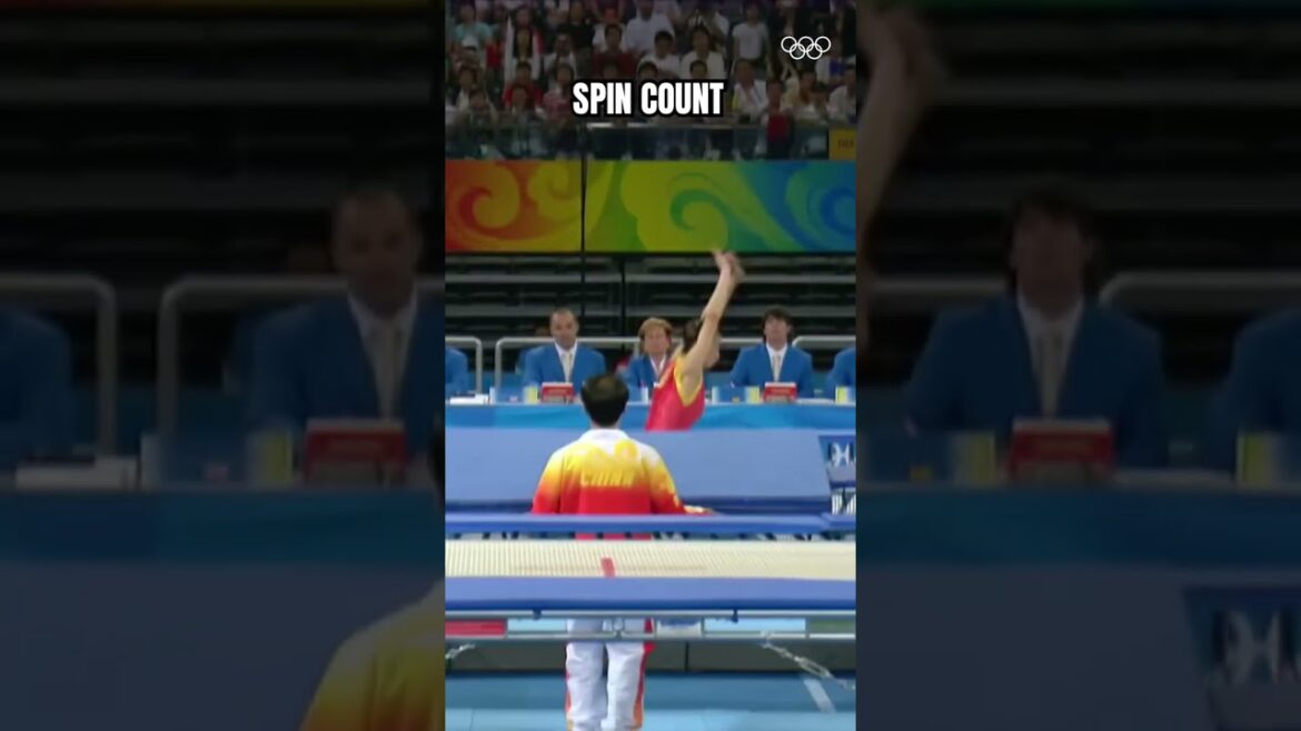 How many spins did you count? Right answer gets a medal: 🥇🤝#Olympics #Sports #SportsEdit #Gymnastics