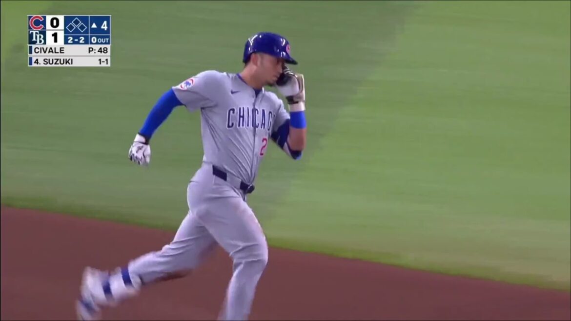 Seiya Suzuki hits a tying home run! His 8th HR to center field! 4 home runs in the last 11 games