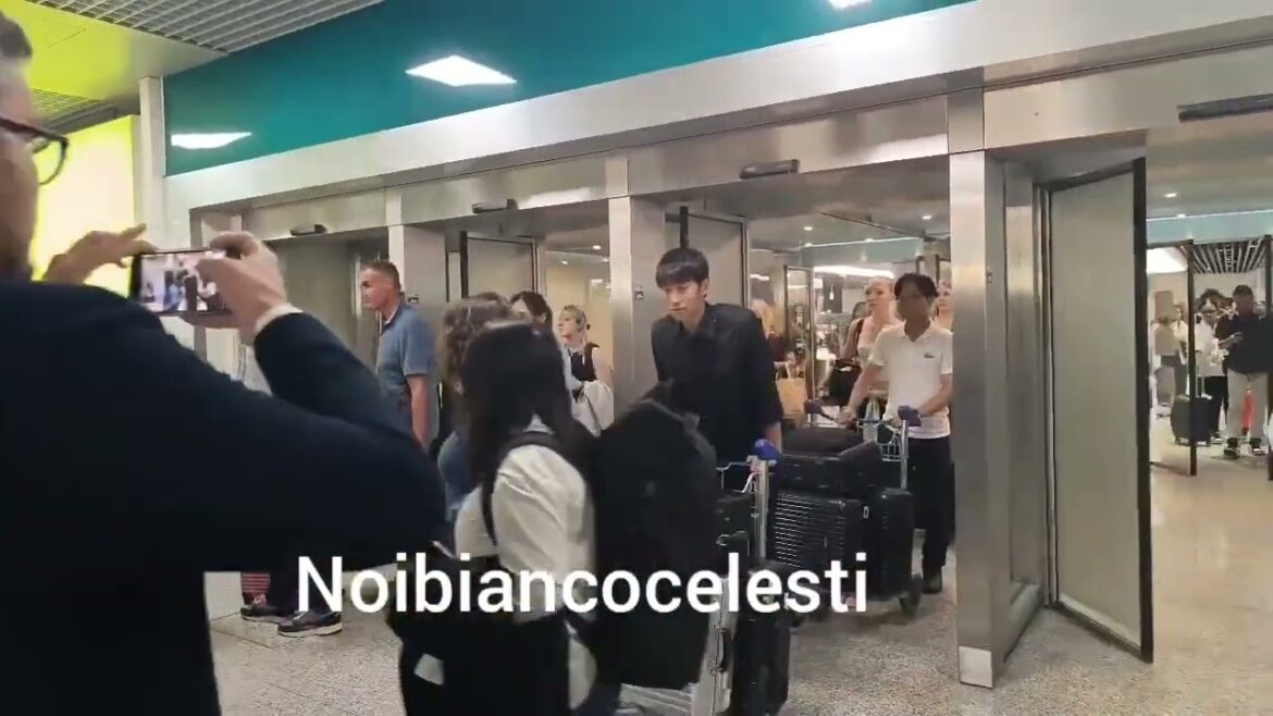 Lazio, the new signing Daichi Kamada lands at Fiumicino airport