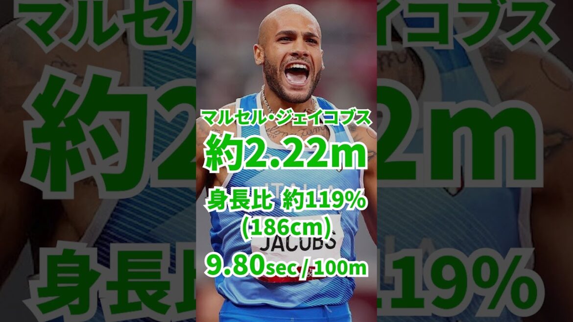 [Olympics]The stride of the athlete who ran in the 9-second range was amazing #shorts