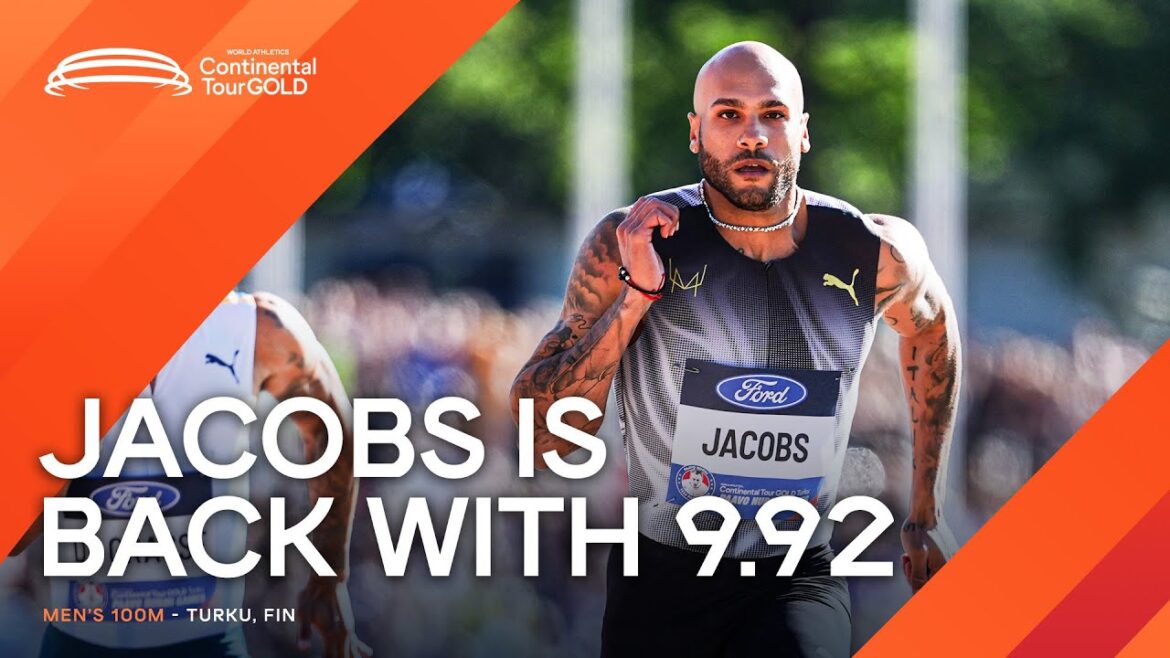 Olympic champion Marcell Jacobs clocks 9.92 !! 🔥 | Continental Tour Gold 2024