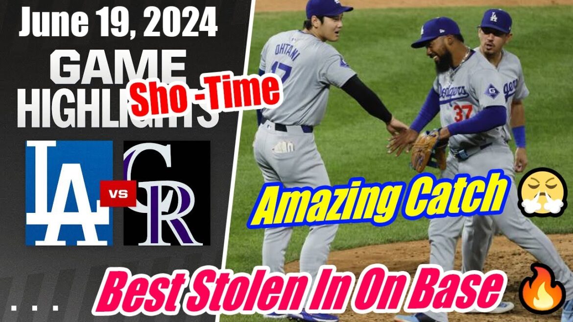 Shohei Ohtani's: Dodgers vs Rockies Full Highlights 06/19/24 | Best Stolen 👏 Shohei Amazing Catch 🔥