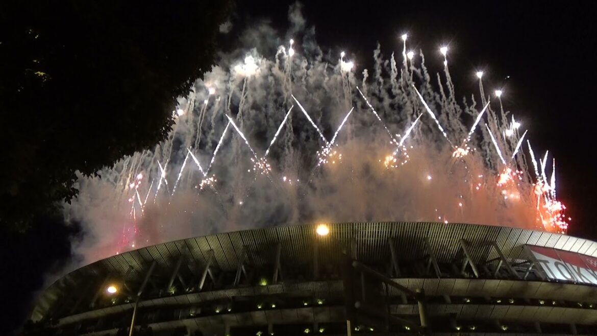 Tokyo Olympics Closing Ceremony Fireworks Final National Stadium