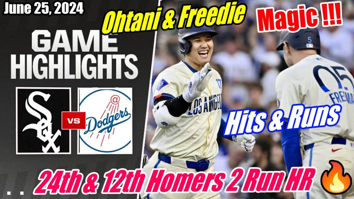 Dodgers vs WhiteSox FULL HIGHLIGHTS 6/25/24 | Ohtani & Freddie Hits 24th + 12th Homers 🔥 2 Run HR 👏