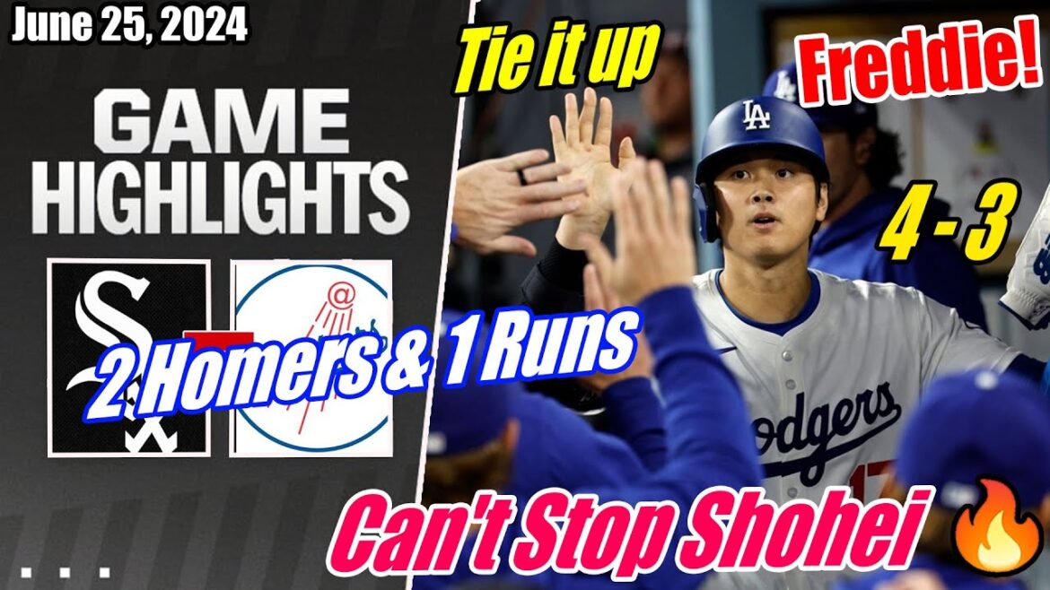 Dodgers vs WhiteSox [FULL GAME TODAY HIGHLIGHTS] 6/25/24 | Can't Stop Shohei 🔥 Tie it up, Freddie! 👏