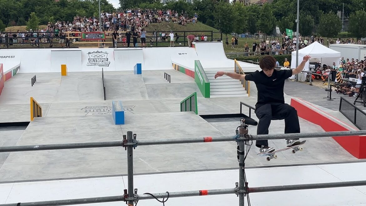 Yuto Horigome’s perfect “winning” run in the finals at the Olympic qualifiers in Budapest