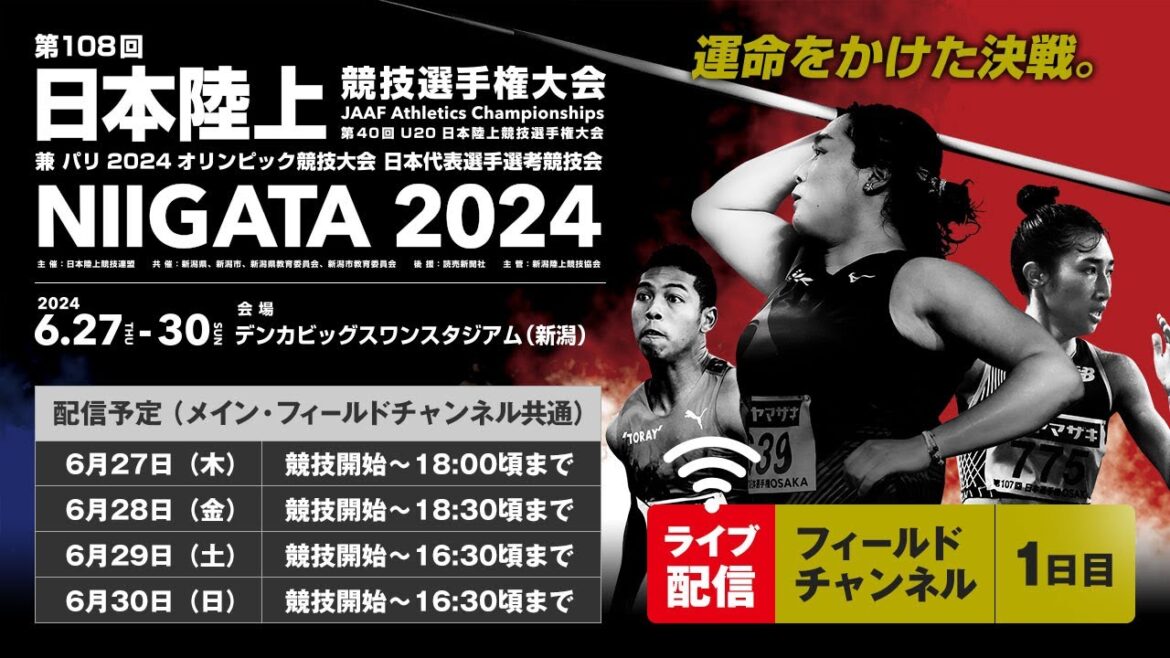[Live Streaming]The 108th Japan Athletics Championships, Day 1 (Field Channel)