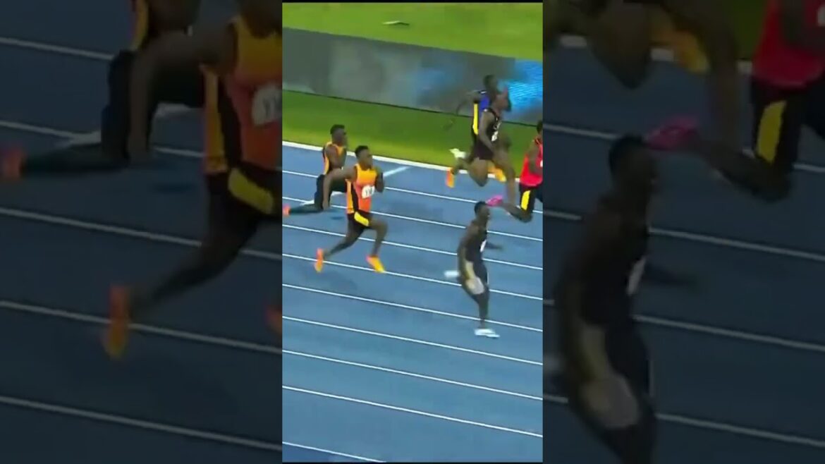 Oblique Seville 9.83 Jamaica Olympic trials 2024 semi #trackandfield #100m