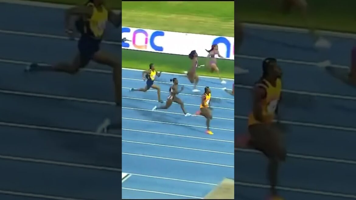 Tia Clayton 10.84 Jamaica Olympic trials 2024 semi #trackandfield #100m