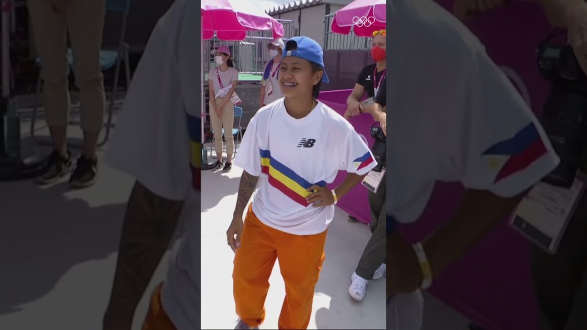 Margielyn Didal showed us her dance moves at Tokyo 2020. 🛹💃