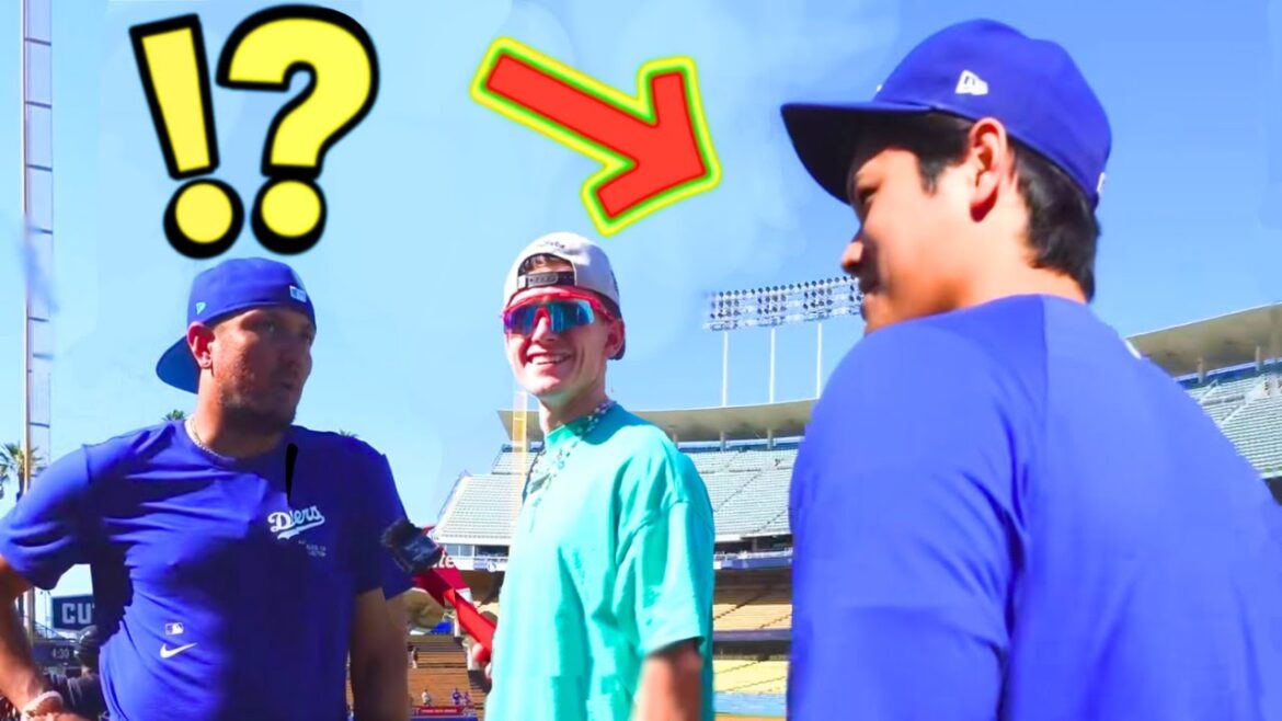 When people were talking about Ohtani, he showed up and the next moment, "He's the strongest man in history lol." Ohtani was also smiling wryly at the unexpected turn of events![MLB]