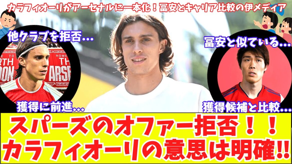 [Tomiyasu and Calafiori are similar!]Calafiori has decided to stay with Arsenal and has rejected Tottenham's offer. Italian media compares his career with Tomiyasu's! Is Juve interested in Kivior?