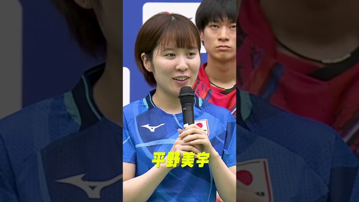🇫🇷#ParisOlympics Japanese women's table tennis representative #MiuHirano "I want to fight to the end with gratitude for being able to compete in the Olympics" #shorts