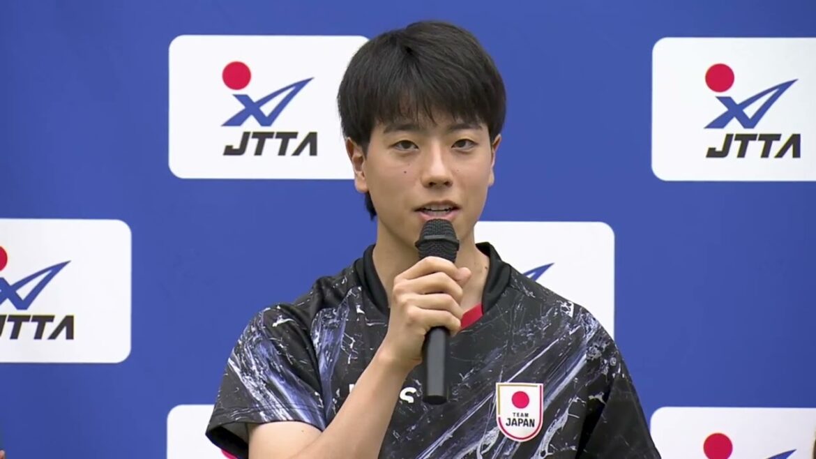 [Paris Olympics]Japanese men's table tennis player Daito Shinozuka: "This is my first Olympics, so I'll do my best with enough spirit to blow away any nervousness" | Press conference for Japanese table tennis players at the Paris Olympics