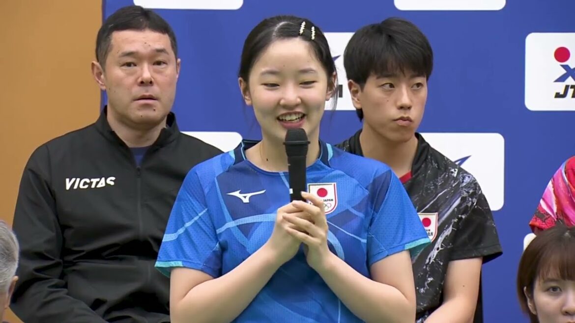 [Paris Olympics]Japanese women's table tennis representative Miwa Harimoto "I want to fight in a way that makes people want to try table tennis" | Press conference for Japanese table tennis representative at the Paris Olympics