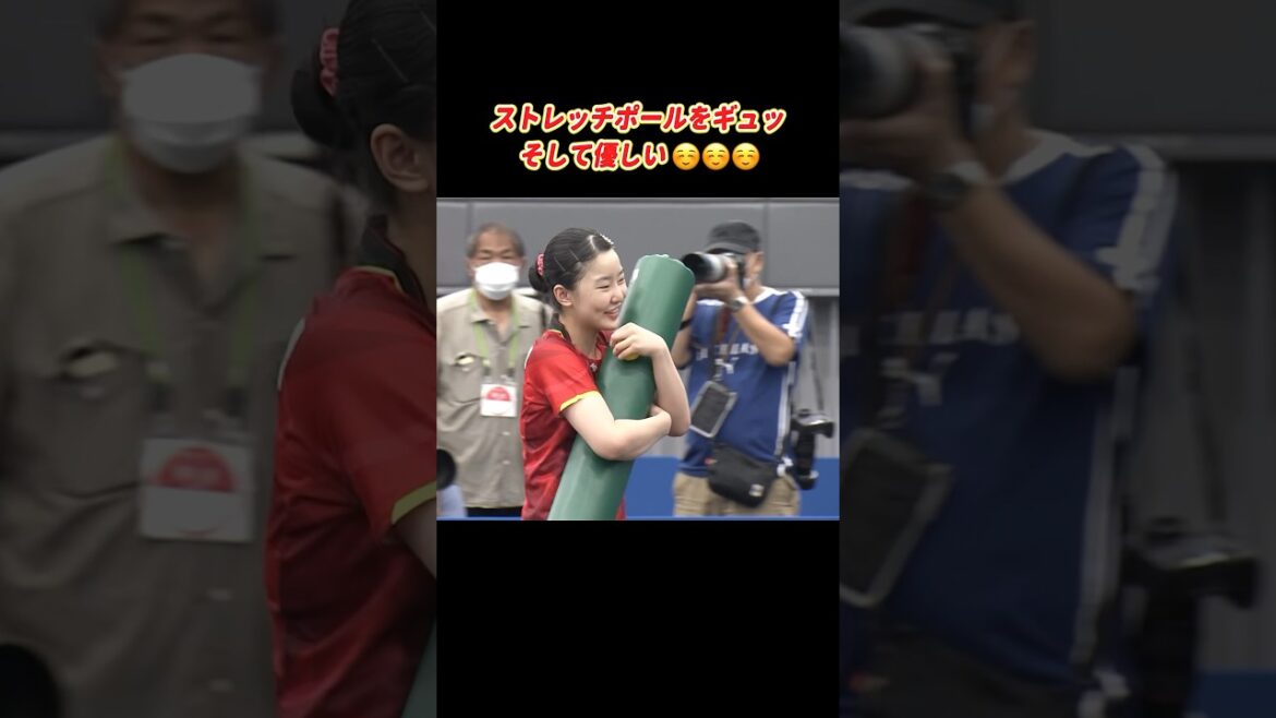 Paris Olympic representative, Miwa Harimoto, squeezes the stretch pole ☺️ #Shorts Paris Olympic representative, Miwa Harimoto, squeezes the stretch pole ☺️ #Shorts