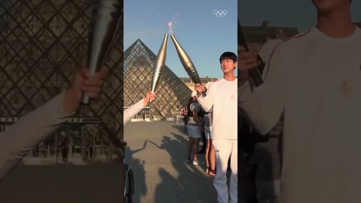 The Olympic flame. In Paris! 🔥🇫🇷