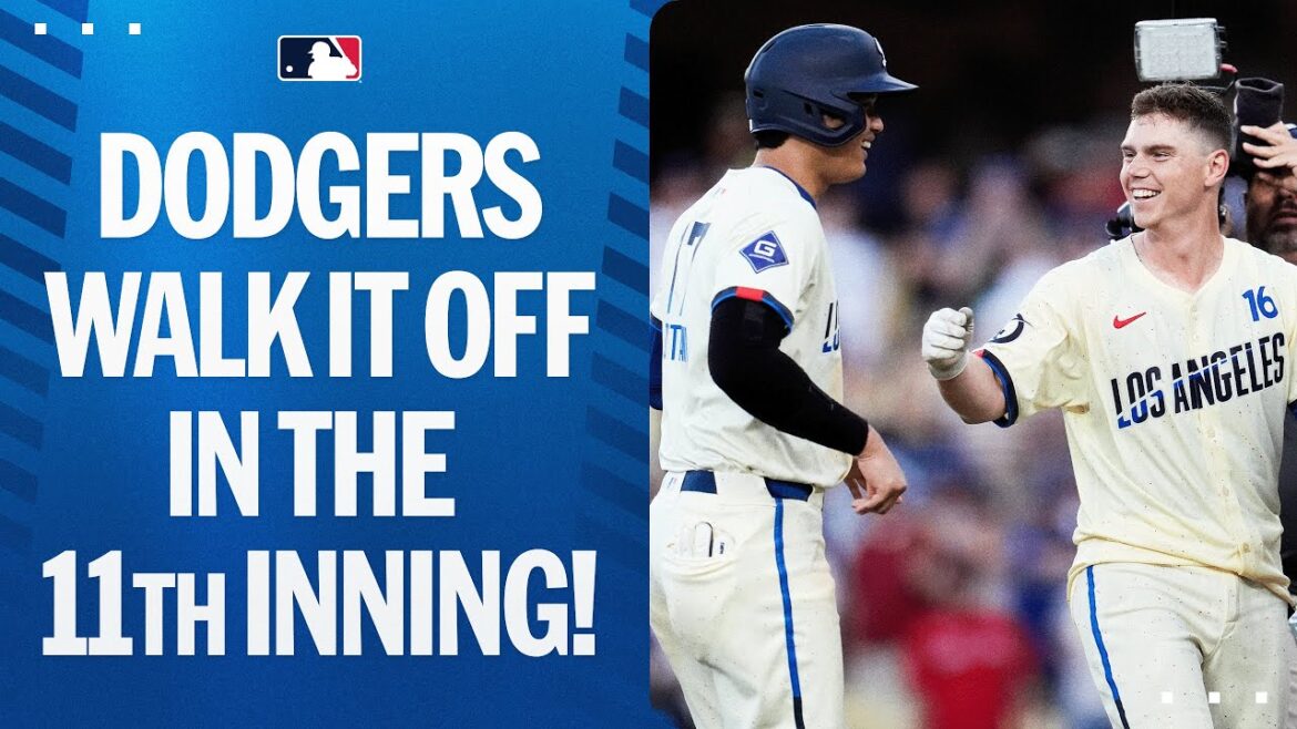 The Dodgers walk it off in 11 innings! Will Smith is the hero!