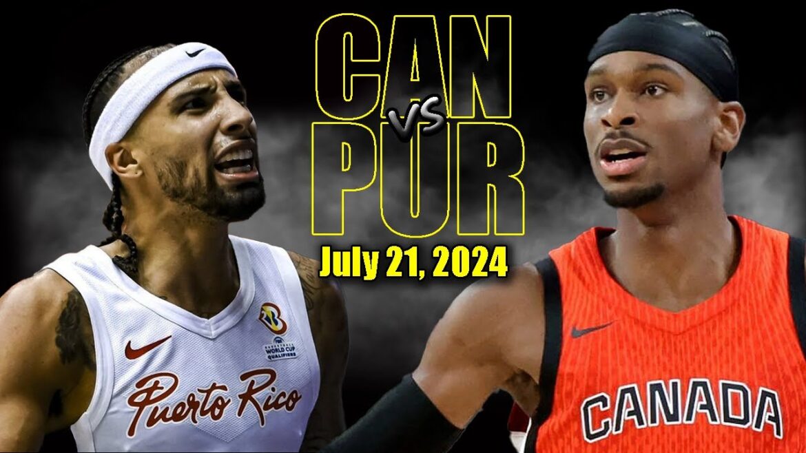 Canada vs Puerto Rico Full Game Highlights - 2024 Olympics | July 21, 2024