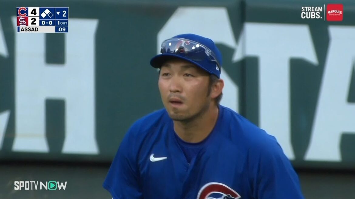 [Cubs' Seiya Suzuki saves the day with a laser beam!]A brilliant no-bounce return prevents the runner from scoring!