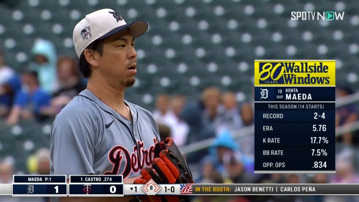 [Tigers' Maeda Kenta retired all three batters in the first inning, including one strikeout]Aiming for his third win of the season with well-paced pitching!