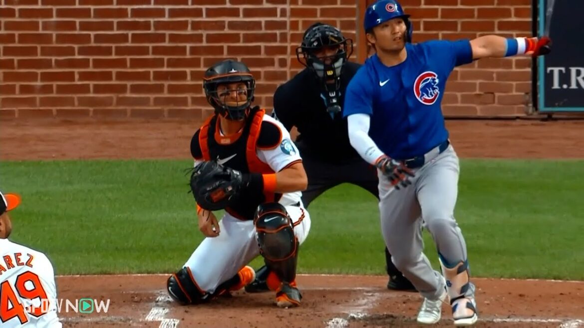 [Cubs' Seiya Suzuki hits three consecutive hits!]He hits the ball nicely down the left field line for a timely two-base hit to score the first run!