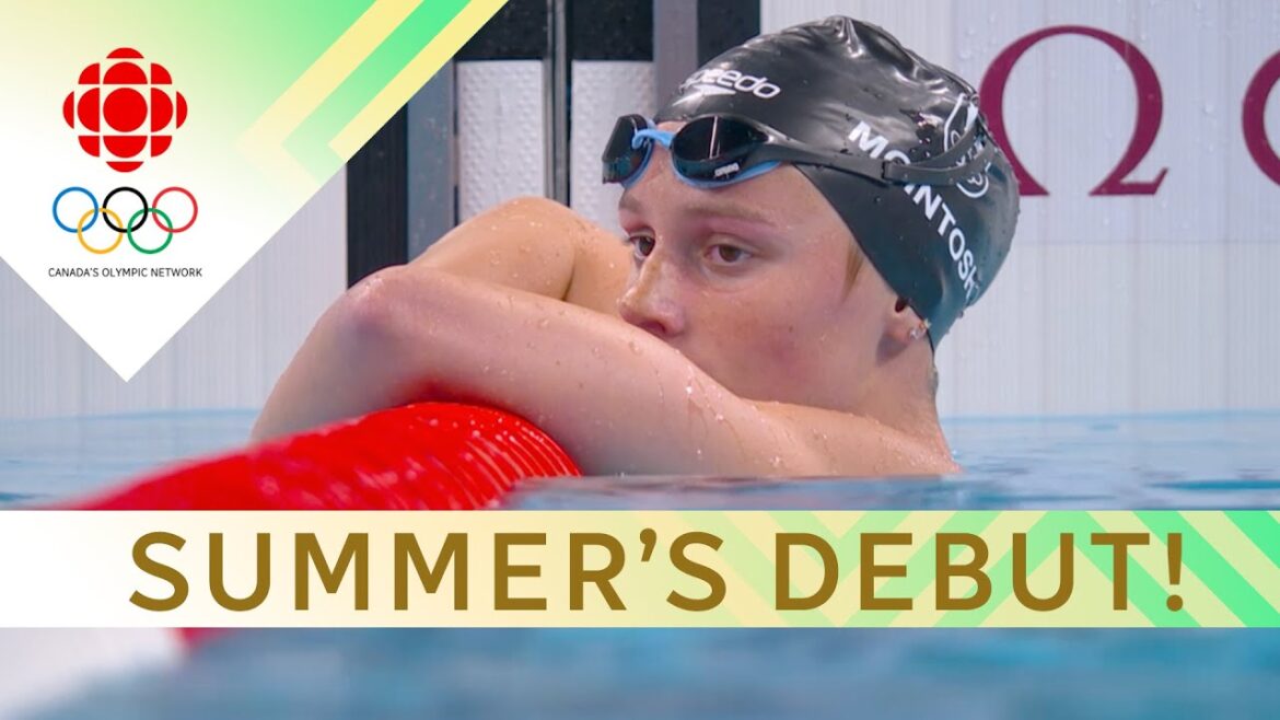 Summer McIntosh makes her Paris Olympic debut in the women's 400m (Heat 2) | #paris2024