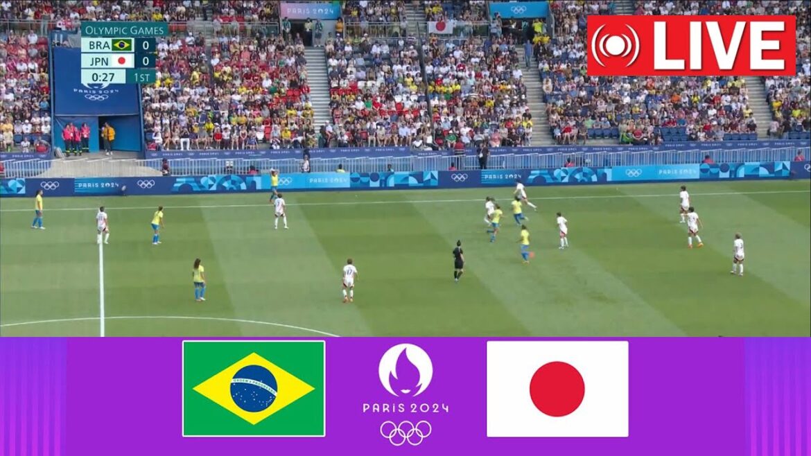 🔴[ライブ] Brazil vs. Japan | Paris 2024 Olympic Women's Football Tournament | Live Match Today!