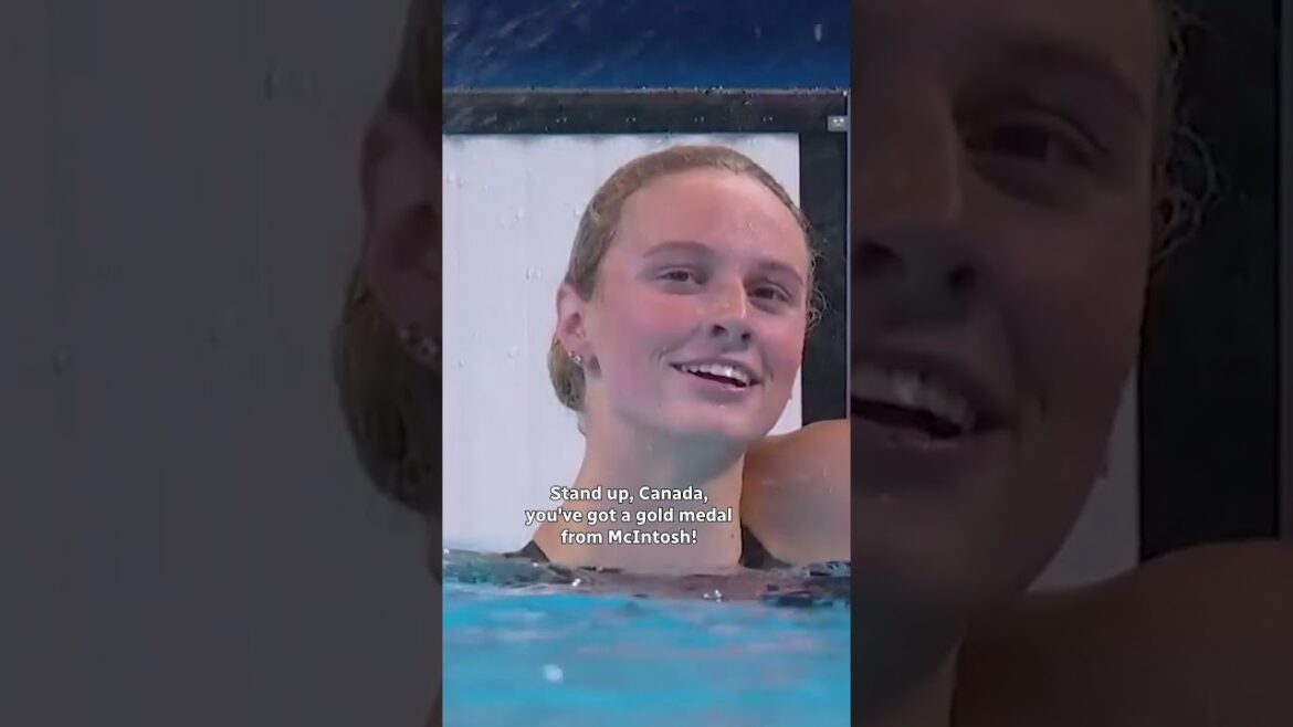 Summer McIntosh wins her first Olympic gold medal | #paris2024 Summer McIntosh wins her first Olympic gold medal | #paris2024