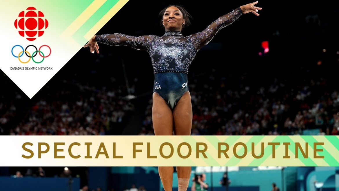 Simone Biles clinches gold medal with a Taylor Swift and Beyoncé inspired floor routine | #paris2024 Simone Biles clinches gold medal with a Taylor Swift and Beyoncé inspired floor routine | #paris2024
