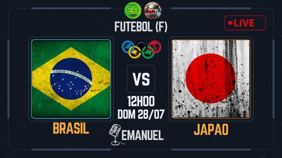 BRAZIL (W) X JAPAN (W) | WOMEN'S SOCCER | 2024 OLYMPICS | GROUP C | LIVE 🔴