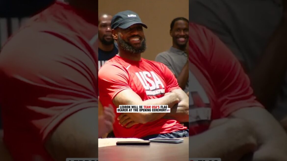 The moment Steph told LeBron he's USA's flag bearer 🙌 (via @usabasketball)