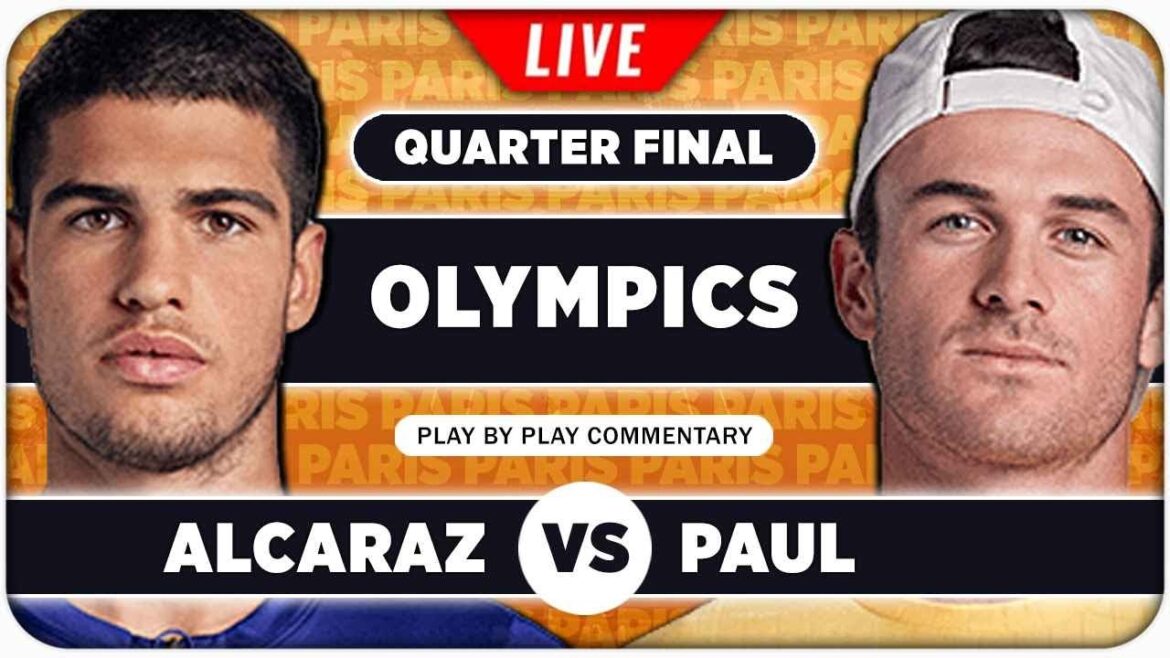 ALCARAZ vs PAUL • Paris Olympics 2024 QF • LIVE Tennis Play by Play Stream ALCARAZ vs PAUL • Paris Olympics 2024 QF • LIVE Tennis Play by Play Stream