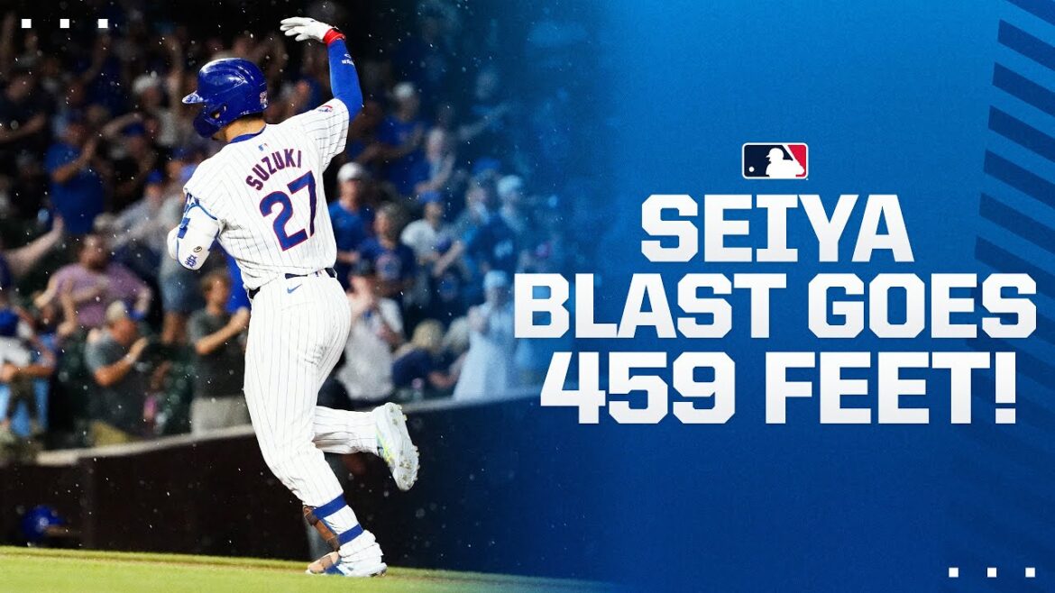 Seiya Suzuki with a 459-FOOT BLAST