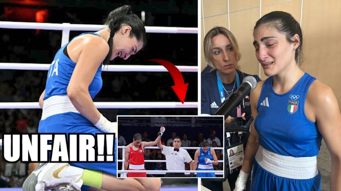 Male Boxer Makes Female Angela Carini QUIT in 46 Seconds After HARD BLOWS 2024 Paris Olympics!