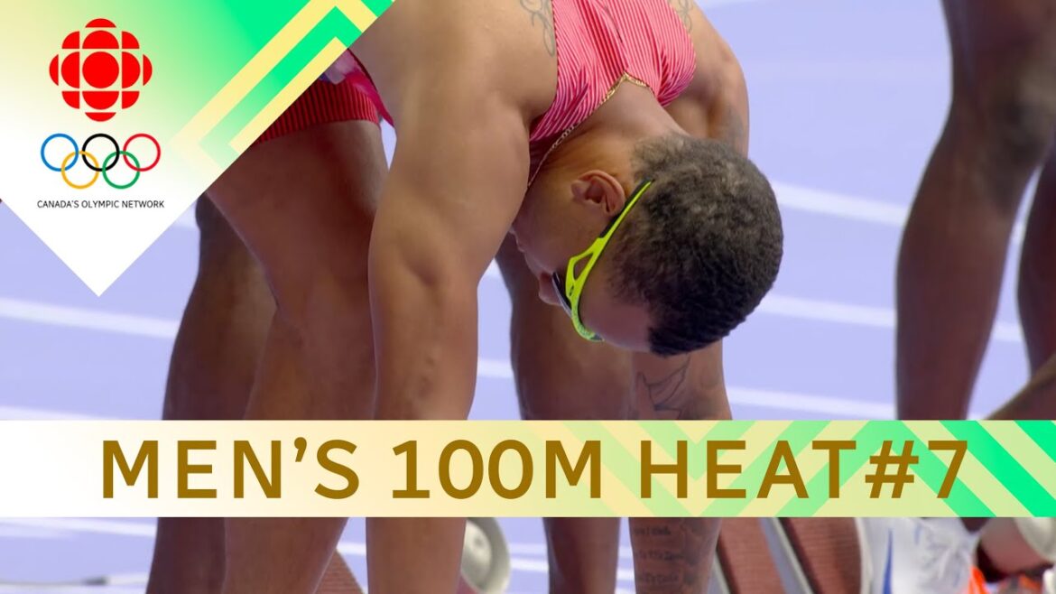 Andre DeGrasse "pokes" his way into third in men's 100m heat at the Olympics | #paris2024