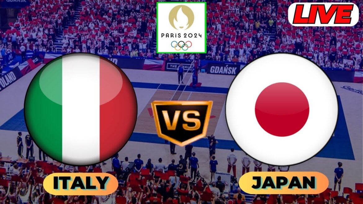Japan vs Italy Live Volleyball Paris Olympics Men's Volleyball 2024