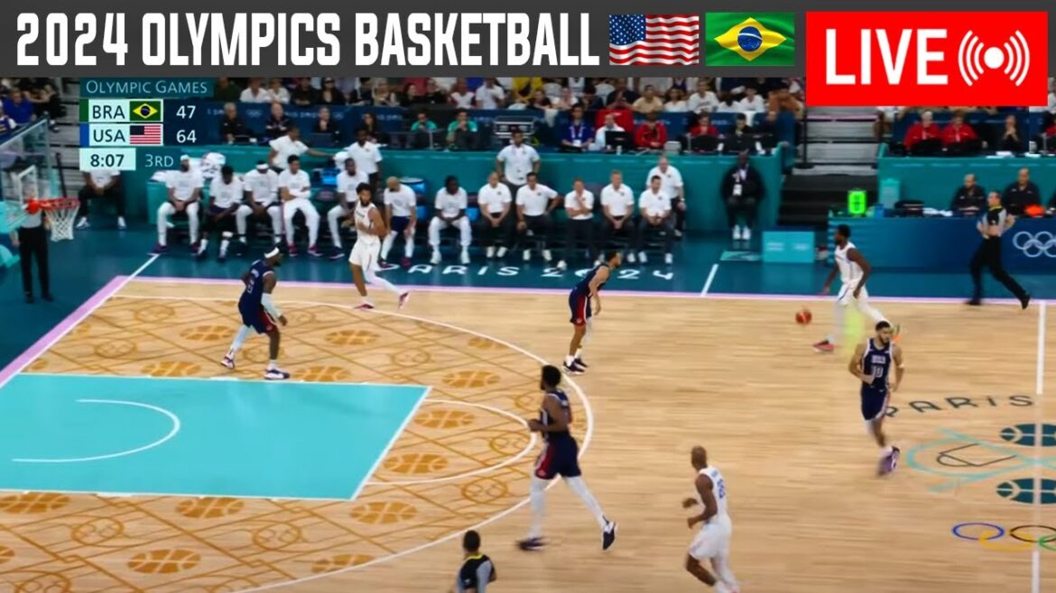 🔴 Team USA vs Brazil FULL GAME | Olympic Men’s Basketball Quarterfinals | Aug 7, 2024 - NBA 2K24