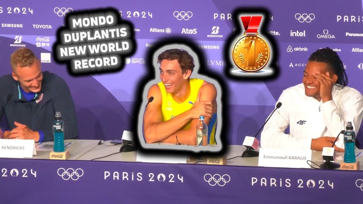Mondo Duplantis After Setting The Pole Vault World Record At The 2024 Paris Olympics
